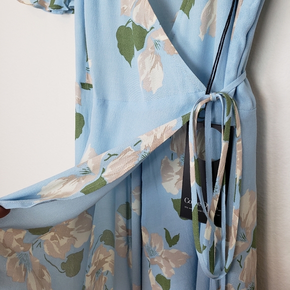 Privacy Please Delta Wrap Dress Cold Shoulder L - Picture 9 of 9